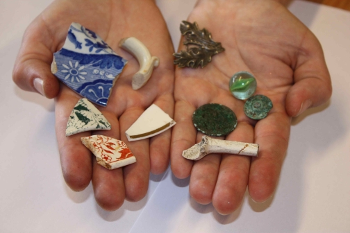 Some of the Whitworth Park finds (Photograph: University of Manchester)